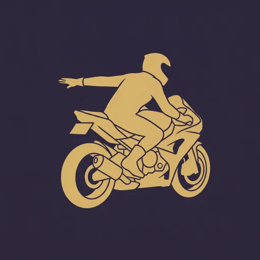 Rider hand signal for left turn