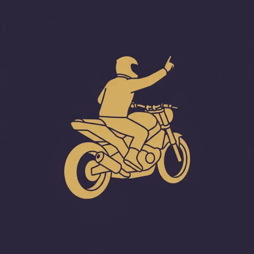 Rider hand signal for single file formation